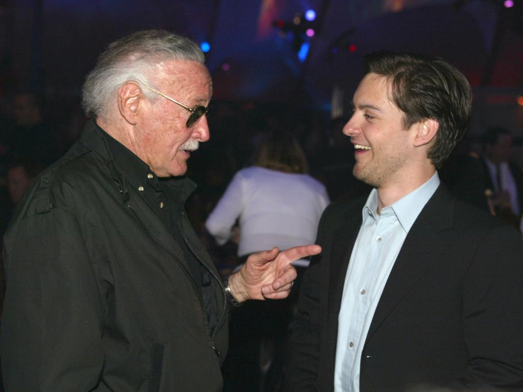 Stan Lee and Tobey Maguire