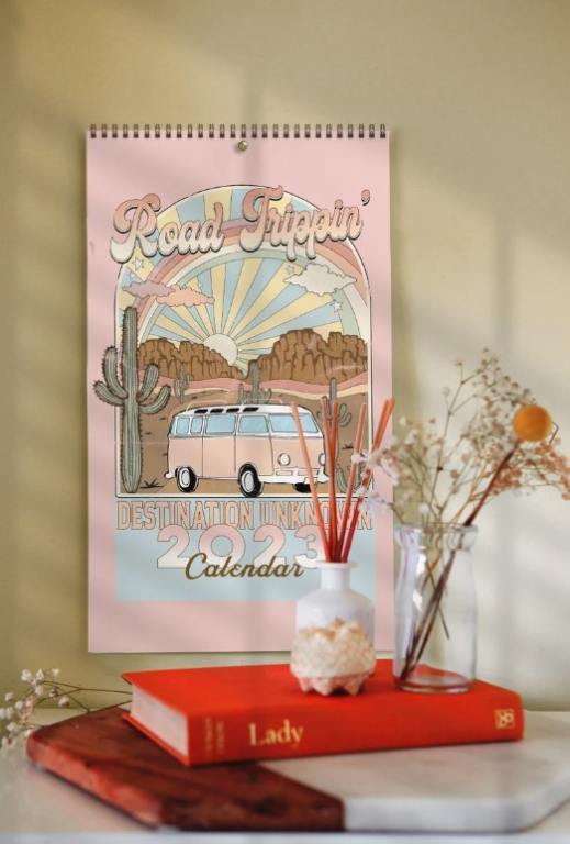 retro 70s wall calendar