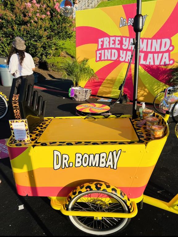 Snoop Dogg's brand new line of ice cream Dr. Bombay and free samples at the show