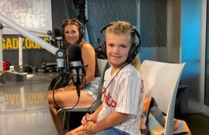 6 yr old Rory showing off his mullet in The Preston & Steve studio