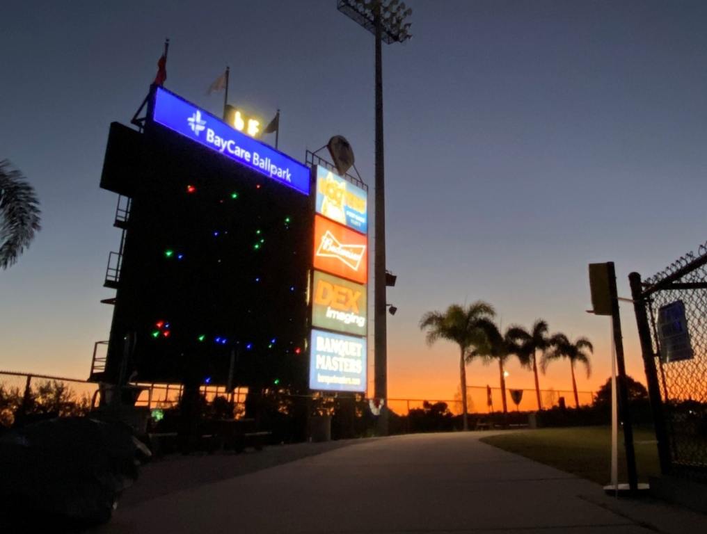 Sunrise at Phillies Spring Training Clearwater 2023