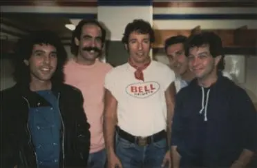 bruce springsteen at WMMR studios in 1984, with John Debella and Kevin gunn - Born in the U.S.A.