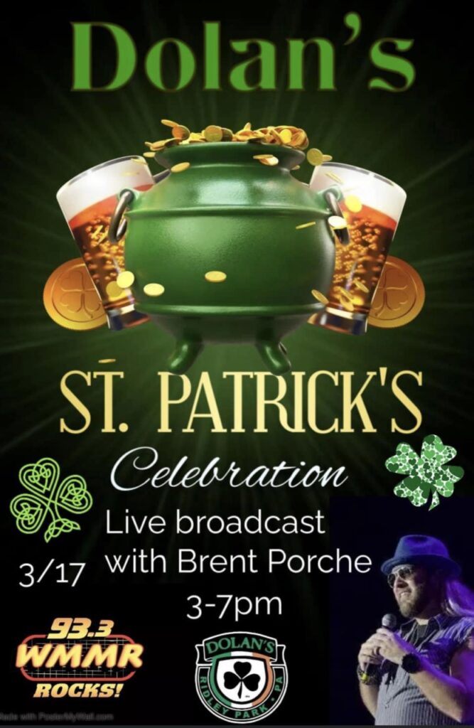 Brent Porche at Dolan's Bar in Ridley Park for St. Patrick's Day 2023