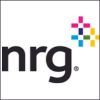 NRG company logo (black text on white background with multi color design)