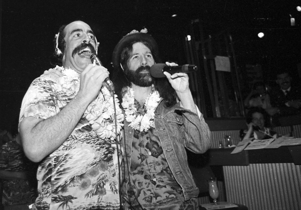 Pierre Robert and John DeBella on Hawaiian Shirt Gonzo Friday after a ...