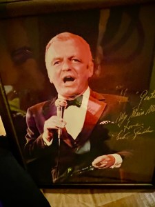 Autographed photo of Frank Sinatra inside the studios of Geator Gold Radio/Jerry Blavat