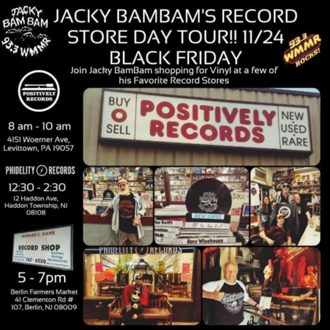 flyer for Jacky BamBam record store day tour 2023