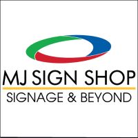 MJ Sign Shop company logo with slogan: Signage & Beyond