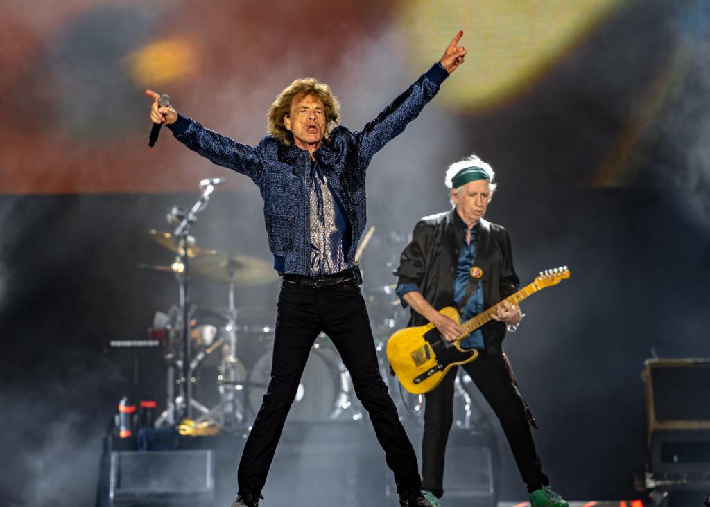 The Rolling Stones perform live on stage at Lincoln Financial Field in Philadelphia