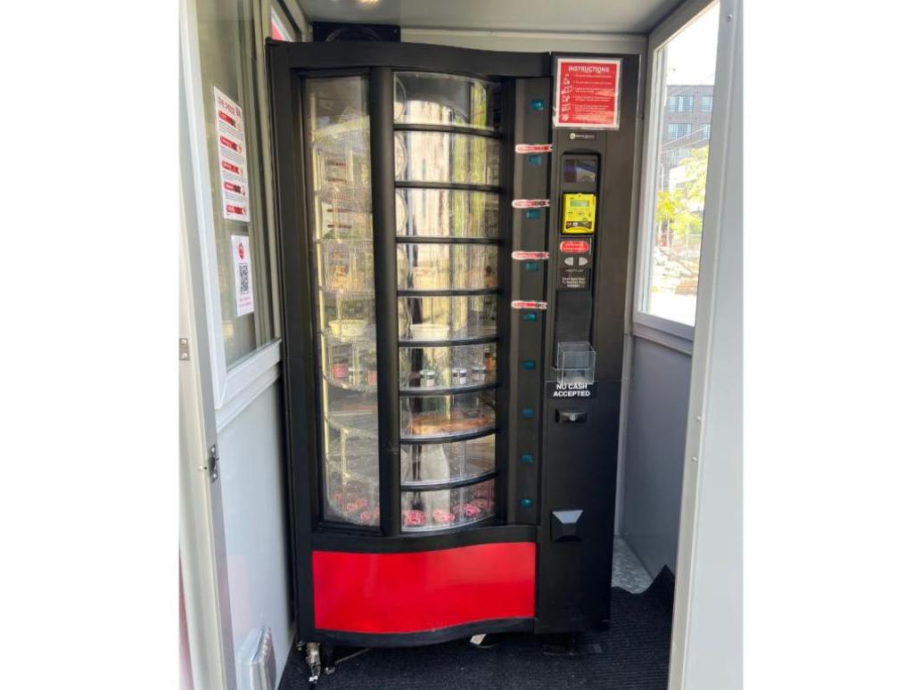 A photo of the 24/7 Cheese Vending Machine at Perrystead Dairy in Philadelphia.