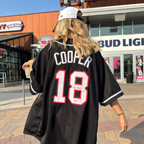 Taylor Brooke in a Alice Cooper Jersey, signed, number 18