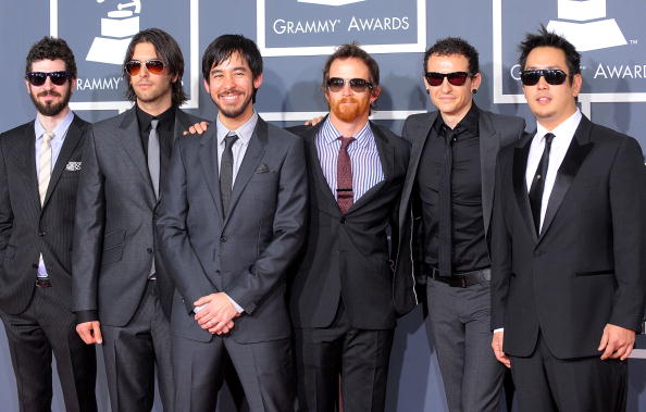 Musical group Linkin Park arrives at the 52nd Annual GRAMMY Awards held at Staples Center on January 31, 2010