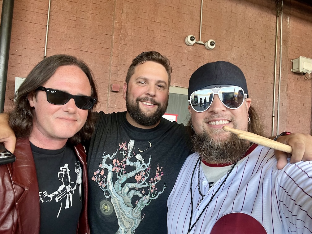 Brent Porche backstage with Silvertide before their set at MMRBQ 2024